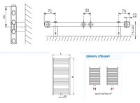 KORADO KORALUX koupelnové těleso Linear Exclusive - M KLXM 1220.750, chromované KLX-122075-00M27